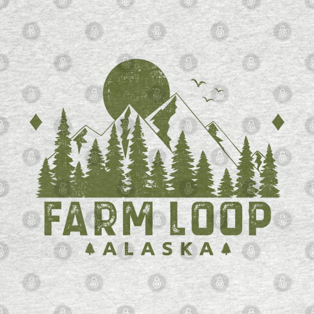 Farm Loop Alaska Mountain Souvenir by HomeSpirit